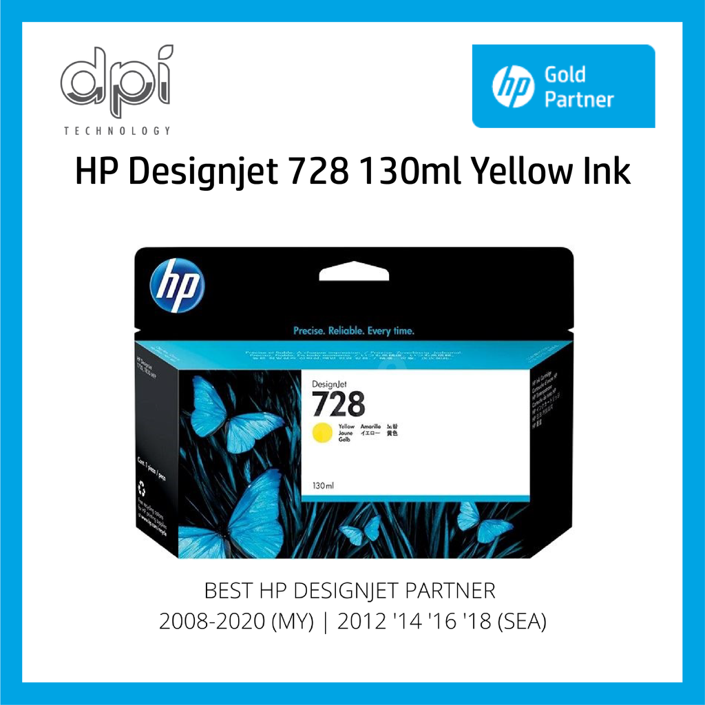 HP Designjet T730 & T830 Printer Yellow Ink