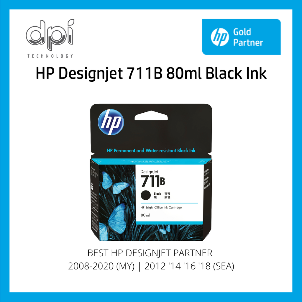 HP Designjet T120 / T130 / T520 / T530 Printer Black Ink