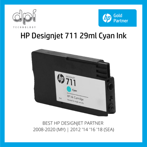 HP Designjet T120 / T130 / T520 / T530 Printer Cyan Ink