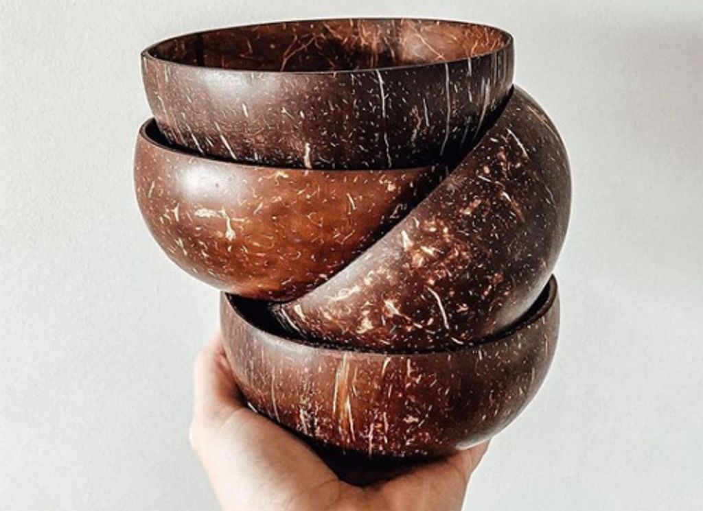 coconut bowls hand