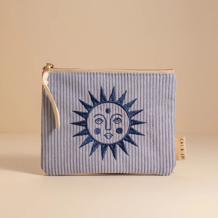 Corduroy Pouch in Seafoam Blue 2