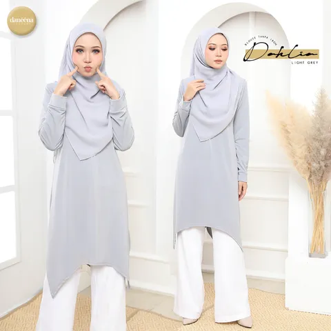 blouse tak payah gosok ironless longgar labuh long tunic muslimah.jpg