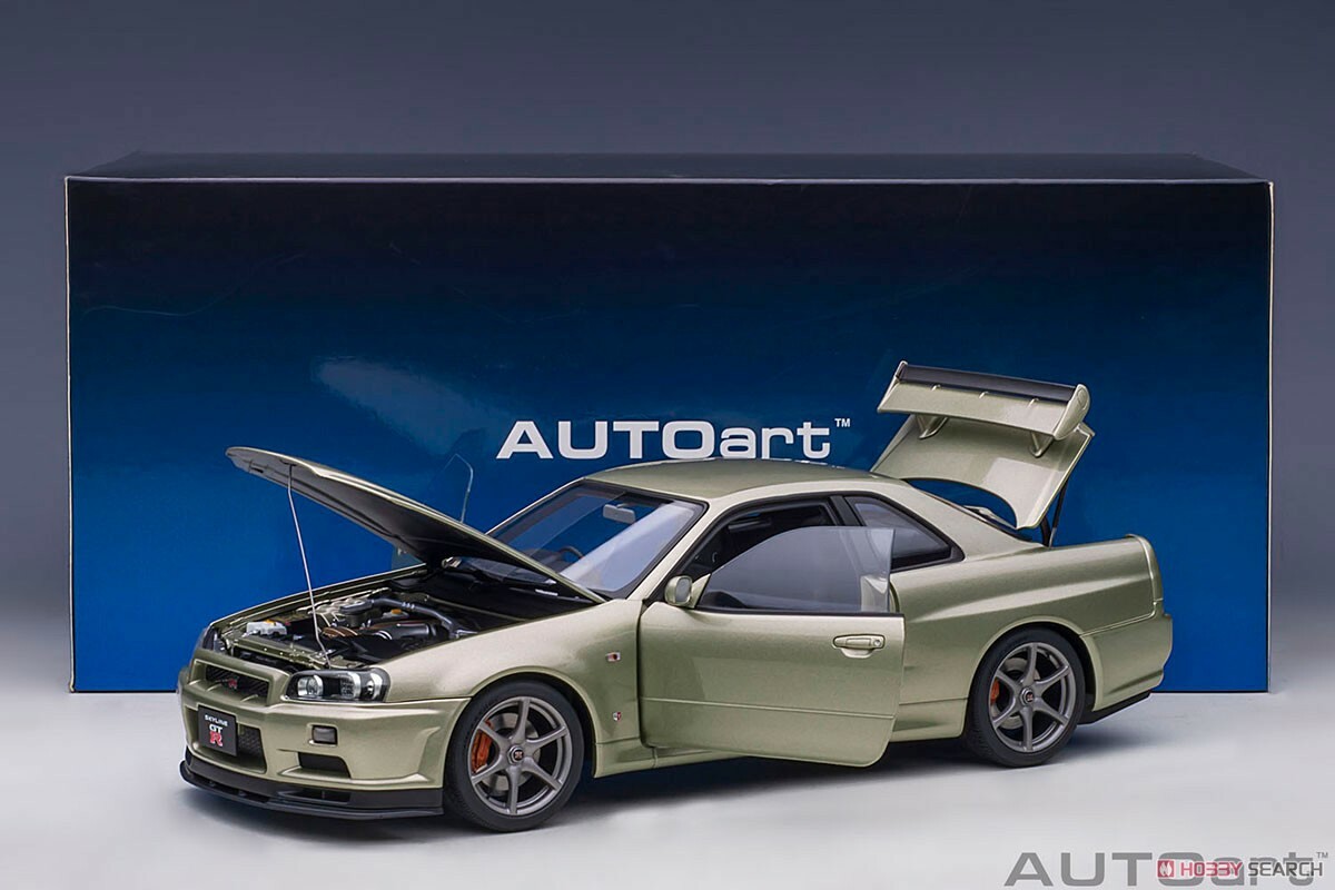 イノモデルR34 V-Spec II Nür Millennium Jade AUTOart NISSAN SKYLINE GT-R (R34) V-Spec II Nür (Millenium