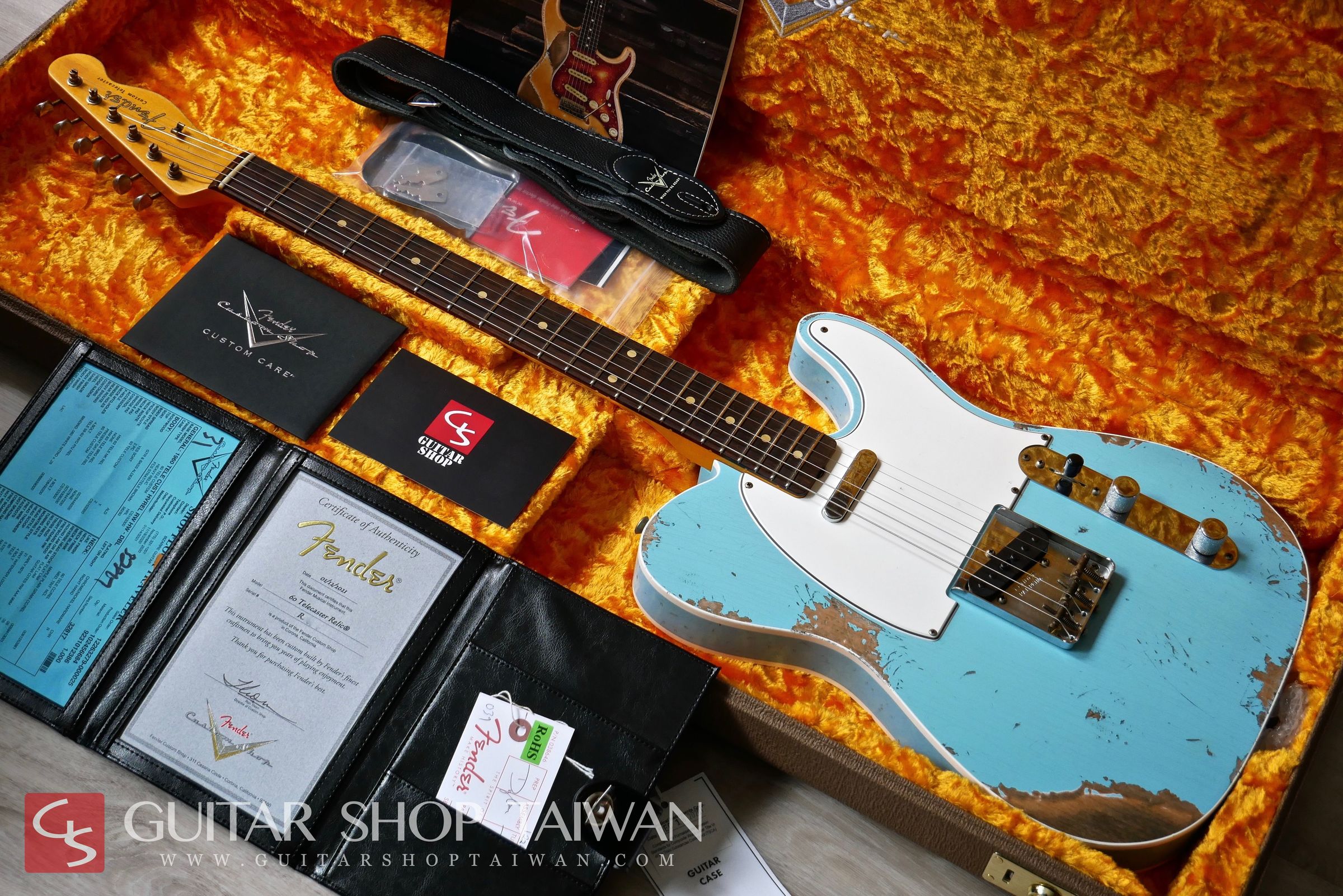 全新2021 Fender Custom Shop 1960 Telecaster Heavy Relic-Daphne Blue