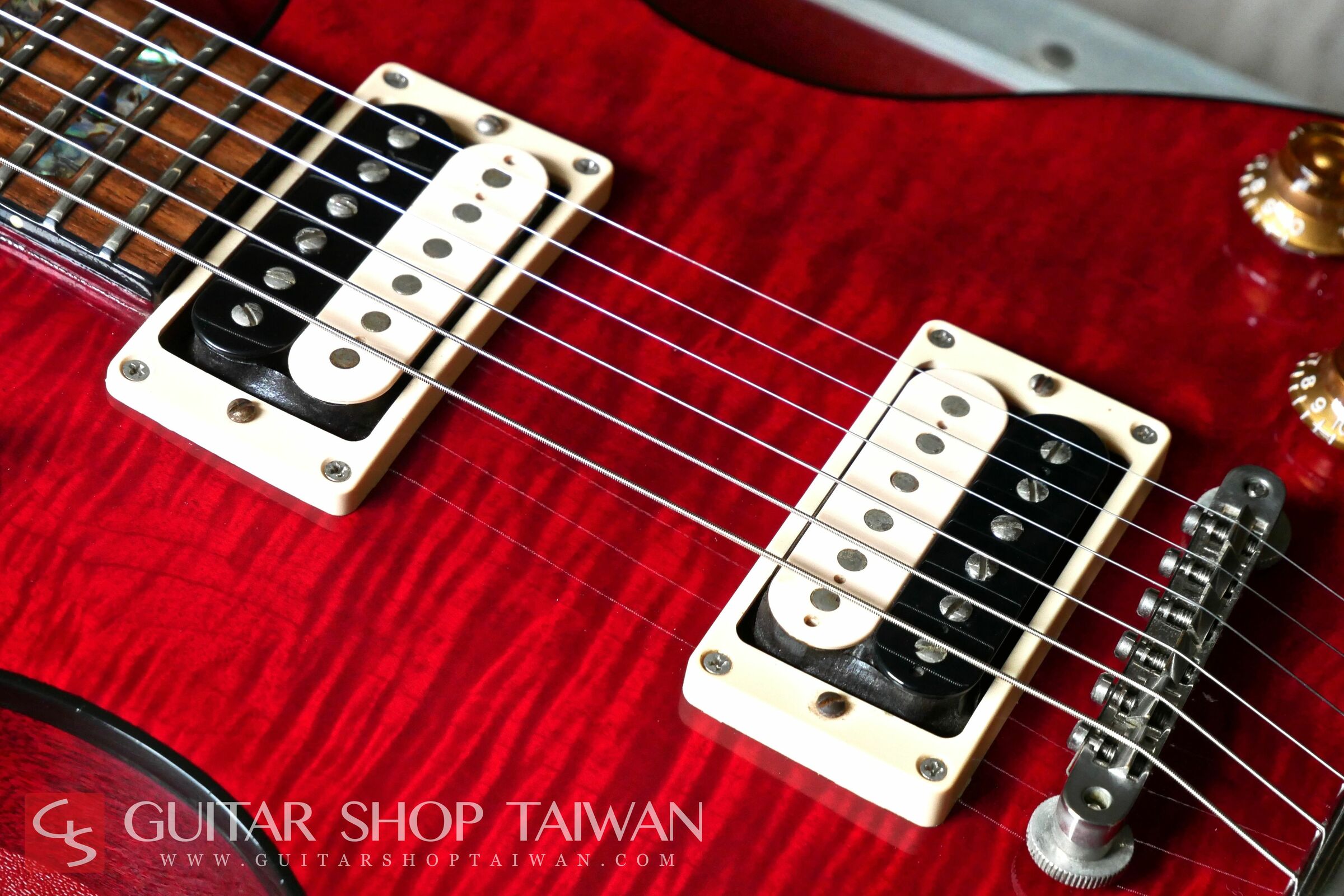 2008 Gibson Custom Shop Tak Matsumoto DC Cherry Red Flame Top 