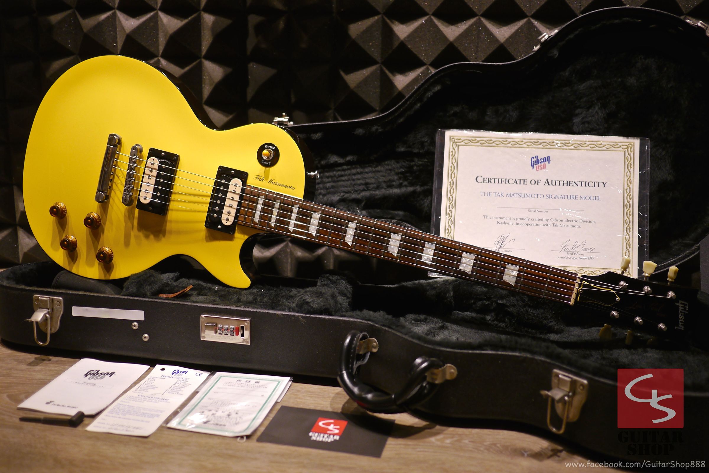 稀有逸品2002 Gibson Tak Matsumoto Les Paul CY Canary Yellow 