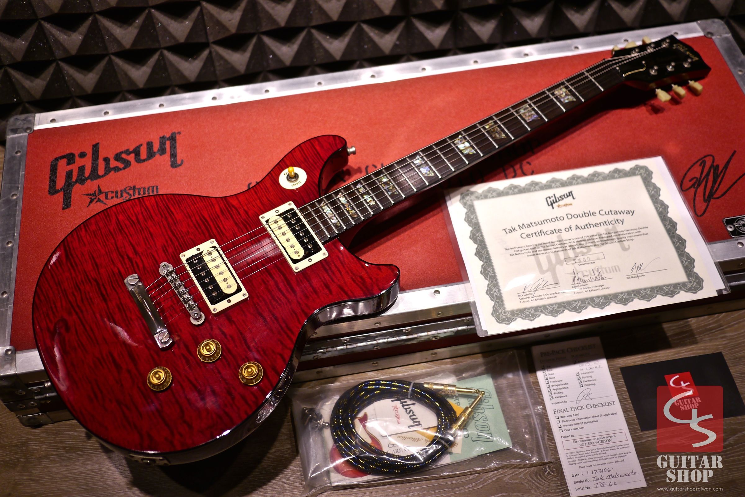 夢幻逸品Gibson Custom Shop Tak Matsumoto DC Cherry Flame Top 1st