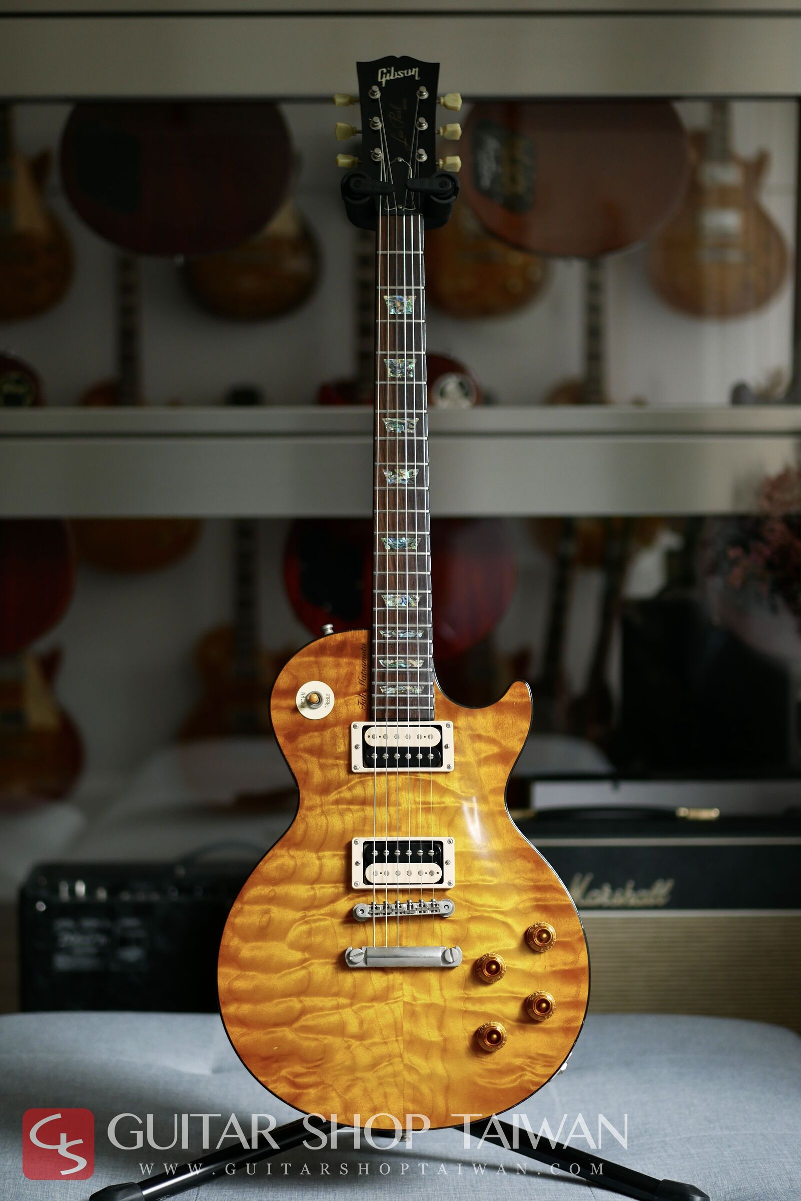 未使用品!!Gibson CS TAK MATSUMOTO FB Gibson unveils Tak Matsumoto Doublecut Custom Ebony model