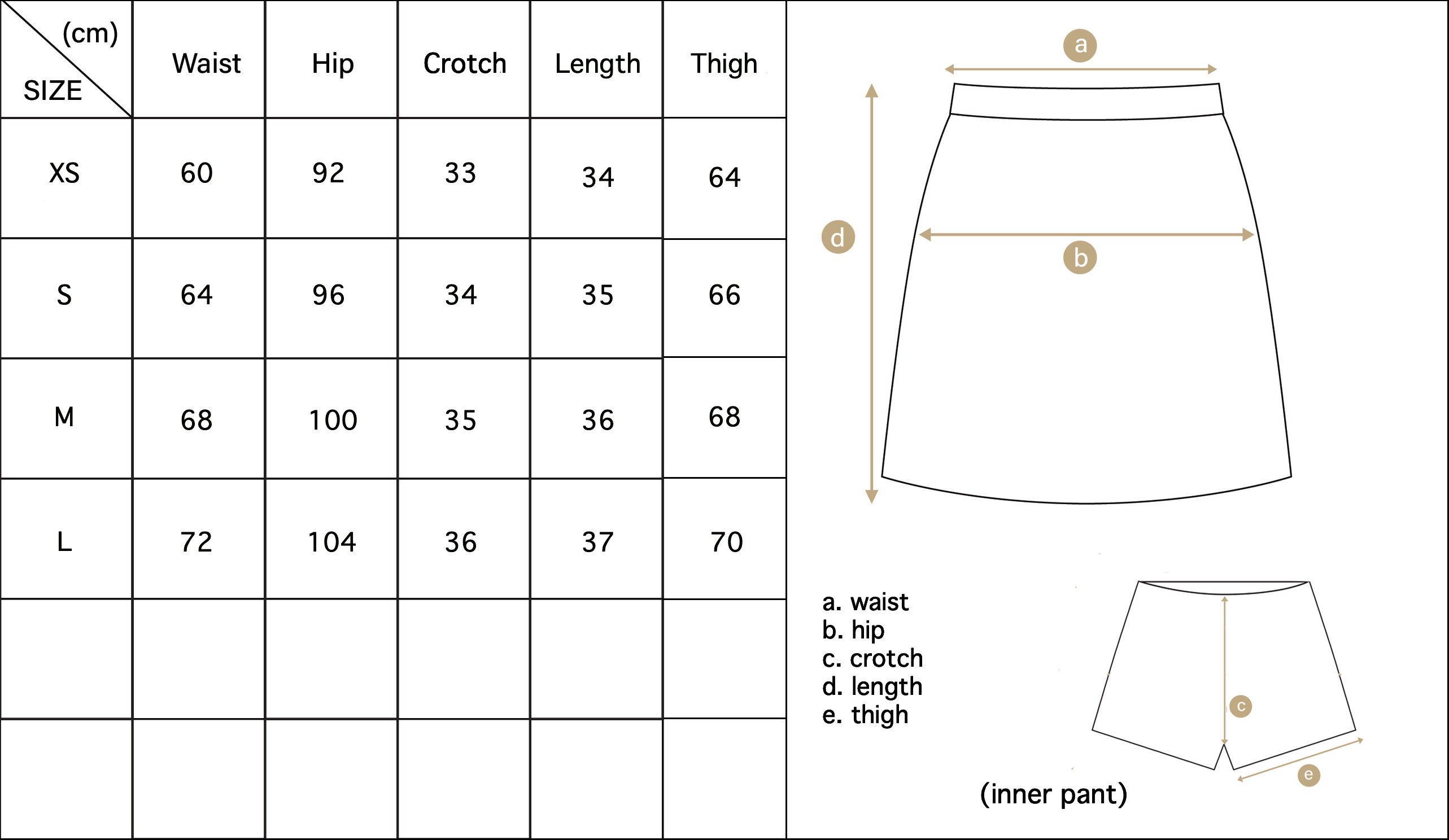 Plainform Skort