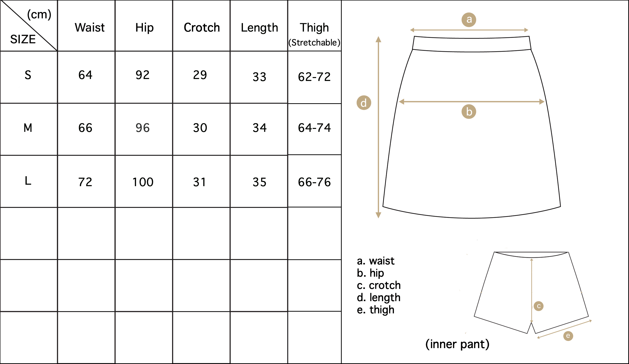 Satin Cream Puff Pleated Skort