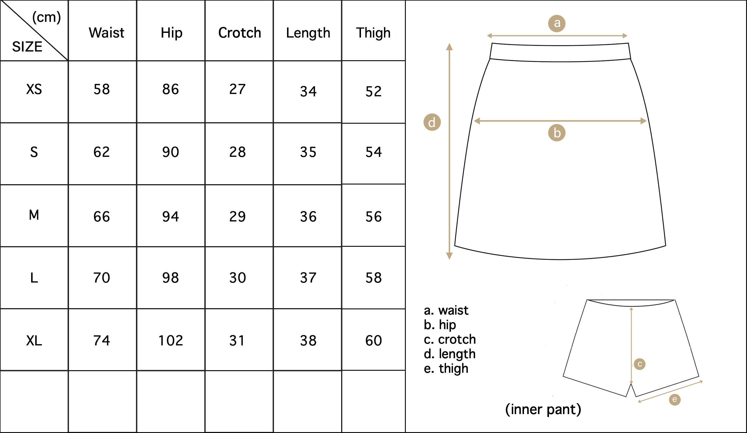 A-cut Side Split Skort