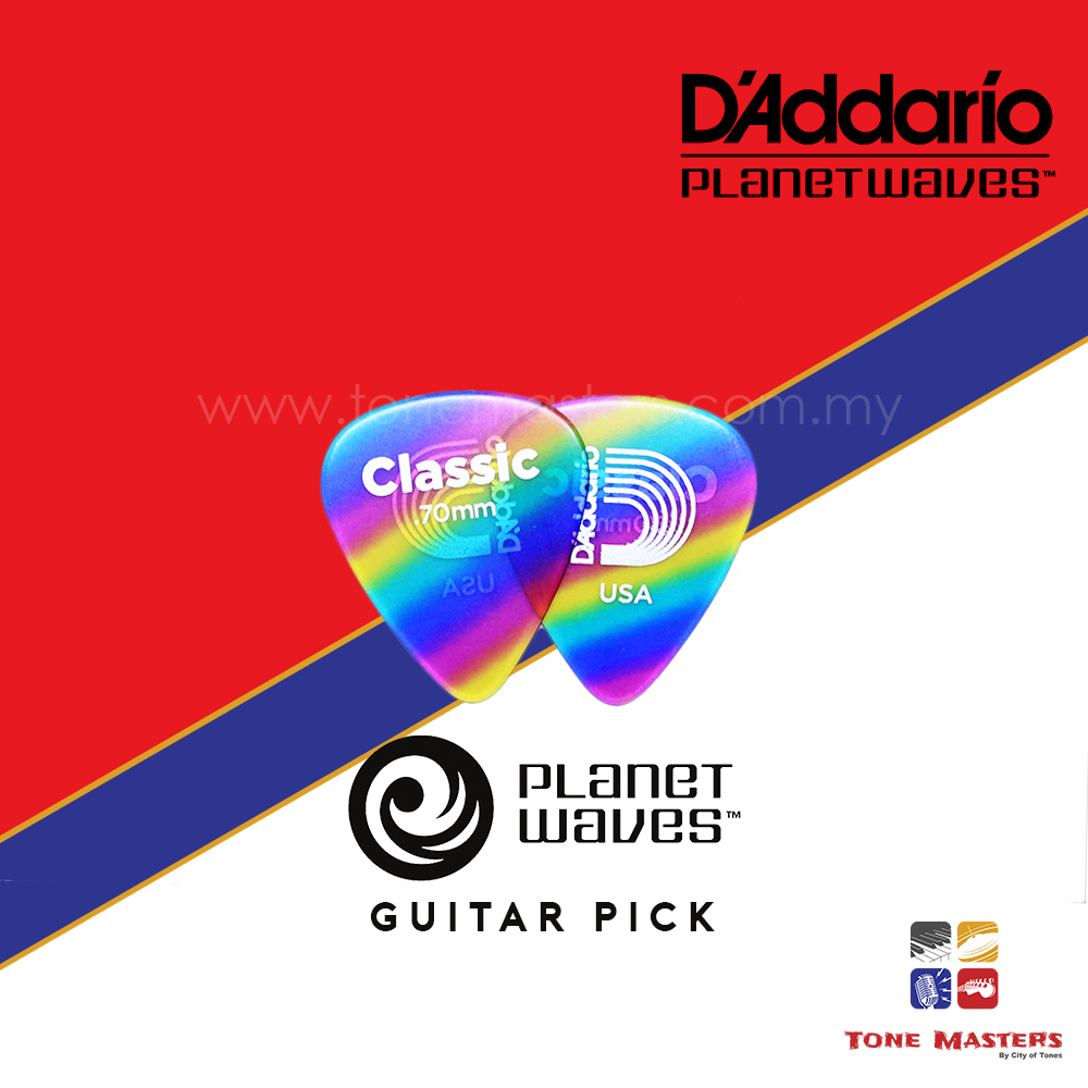 No 12 D'Addario Rainbow Medium Celluloid Guitar Pick.jpg