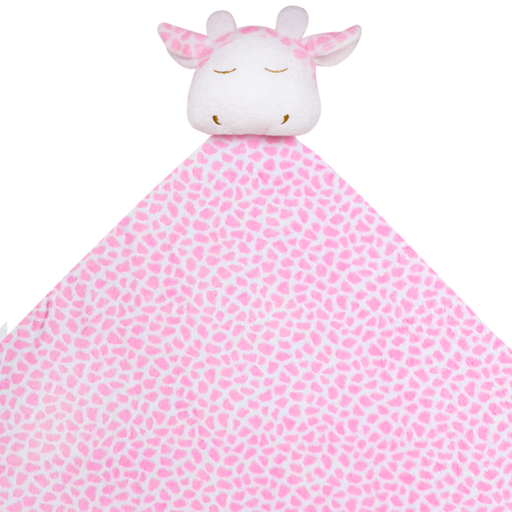 angel dear blankies, pink giraffe lovie personalized embroidered