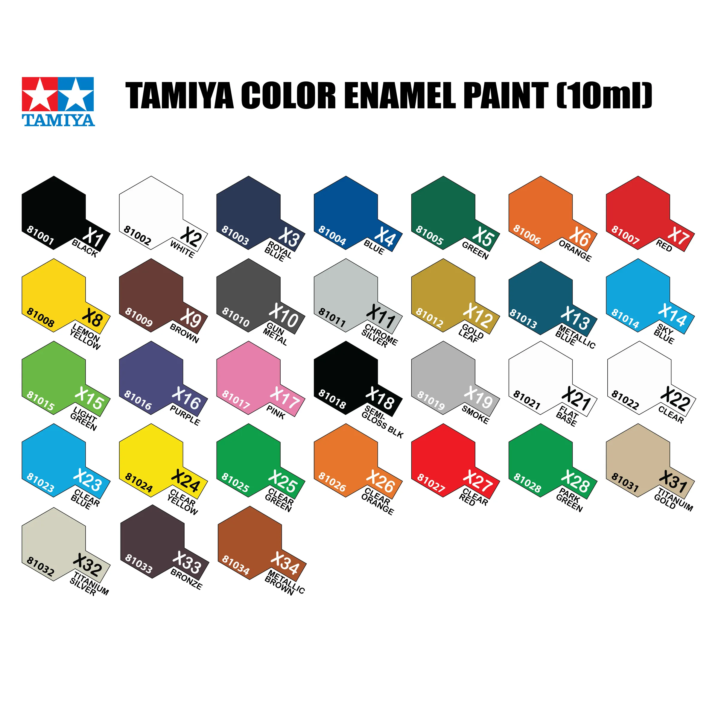 Tamiya Paint Color Chart