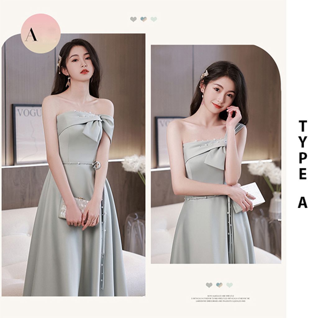 Gray Fairy Bridesmaid Dress-TYPE A