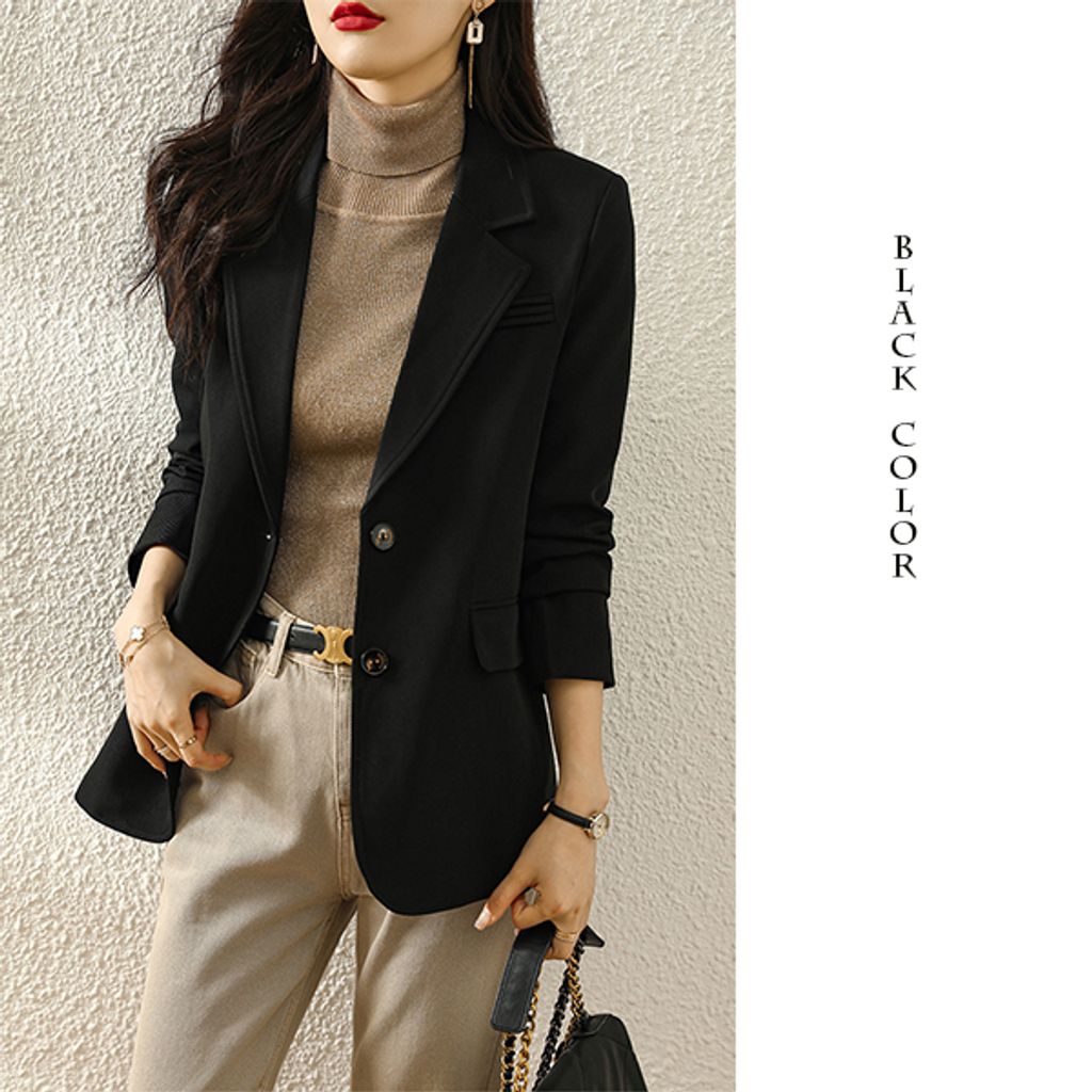High-end Casual Women's Suit Jacket-Black color