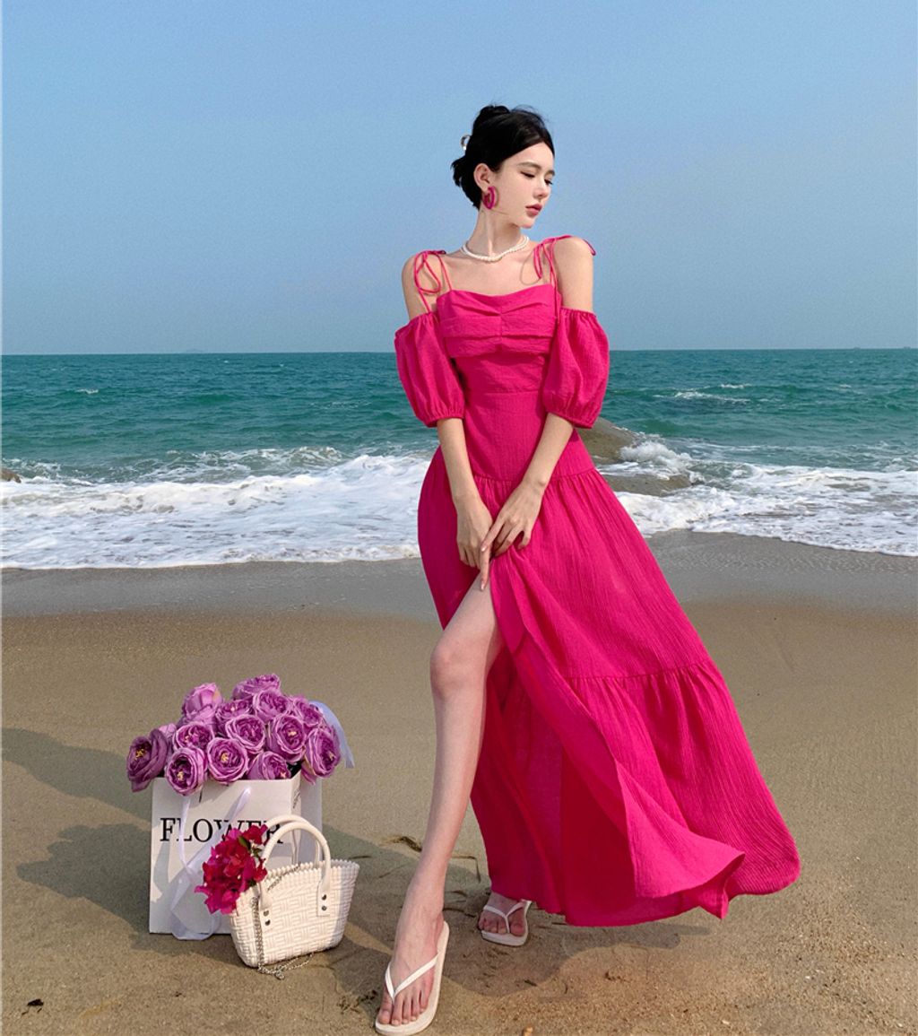 Rose Red Beach Dress