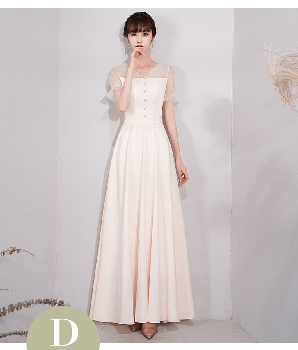 Champagne Color Bridesmaid Dress-Type D