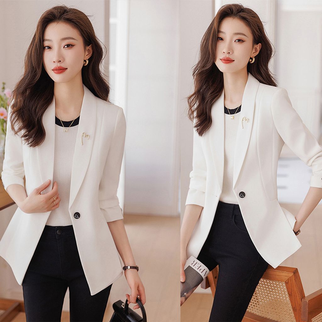 Fashionable Women's Suit Jacket-White color
