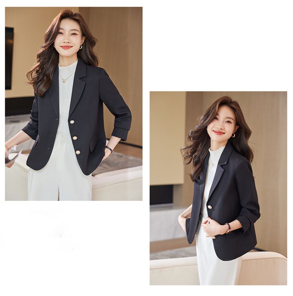 Autumn Collection Short Suit Jacket For Women-Black color