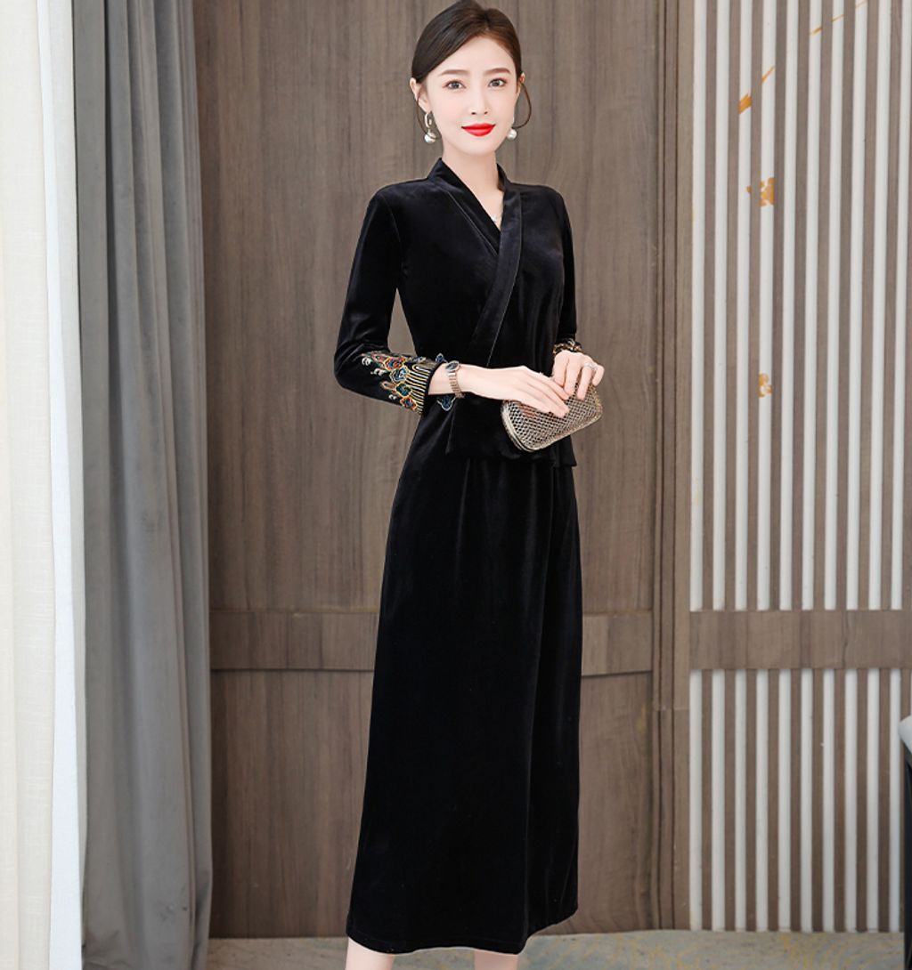 Velvet retro best sale dress