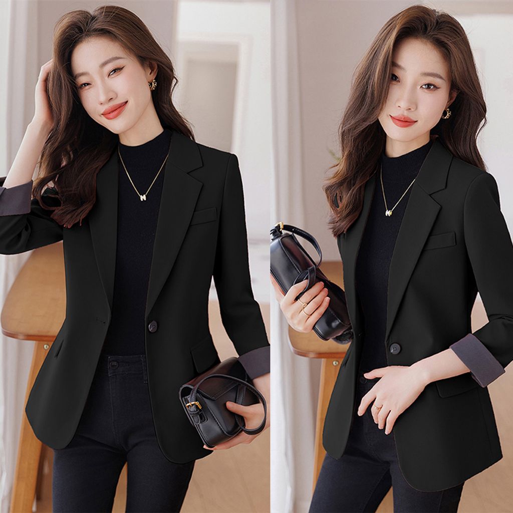 High-end Slim Professional Women's Blazer -Black color