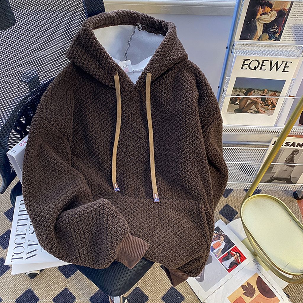 Pullover Hood Women's Sweater-Coffee color