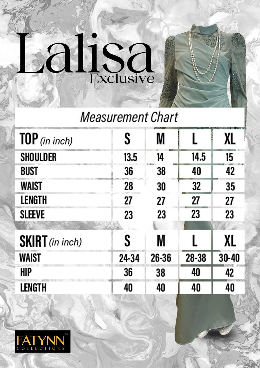 SIZE CHART LALISA