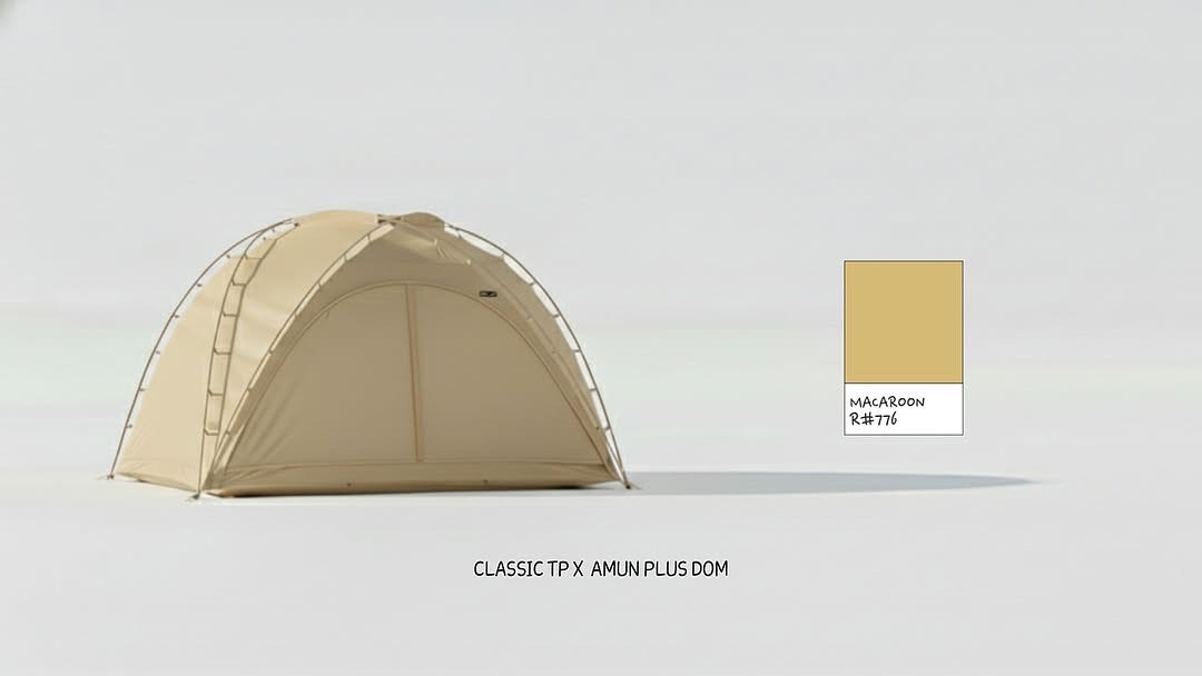 URBANOO 經典 Tipi Amun Plus S 訂製野餐帳篷 TC 材質 莫蘭迪色 ｜ 戶外露營遮陽、台灣設計製造 ｜ 防潑水、透氣耐用／圖 4