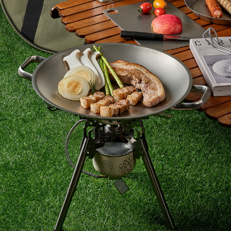 URBANOO | Cladin 真鈦煎鍋 36cm IH 桶 3 層超輕露營包 附／圖 7