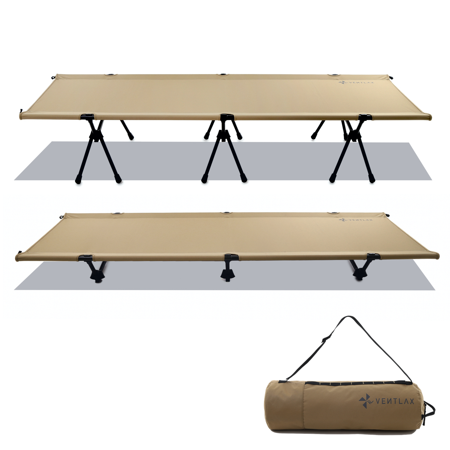 URBANOO 日本 VENTLAX  2WAY 輕量化行軍床   ADJUSTABLE COT／圖 3