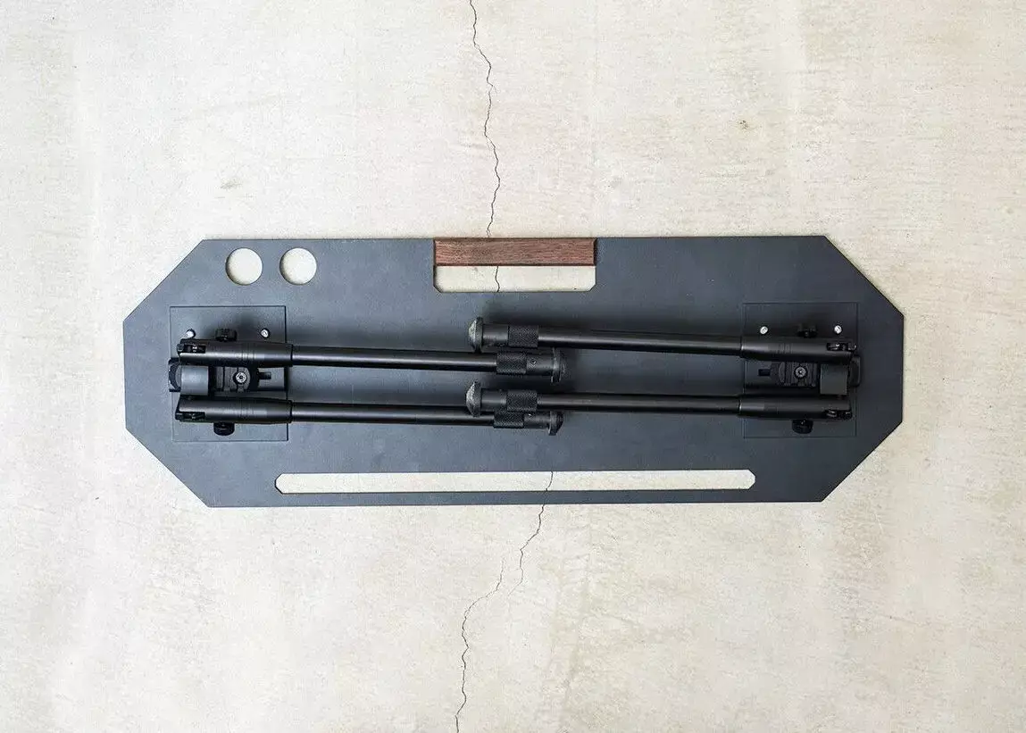 URBANOO 日本アイアン工房  CAMPSHOP 黑色邊桌 木頭飾品／圖 4
