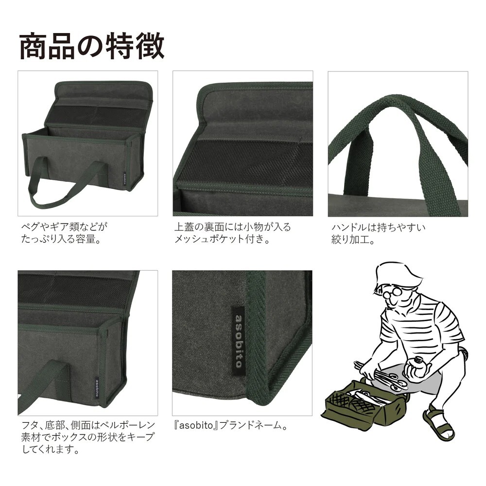 URBANOO 日本選物 asobito 工具箱 防水收納袋 防水帆布 色落