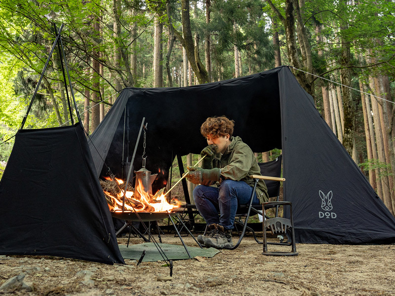 URBANOO 日本 DOD 科技棉 4×4 BASE TC 帳篷 沙色 / 黑色 / 綠色／圖 3