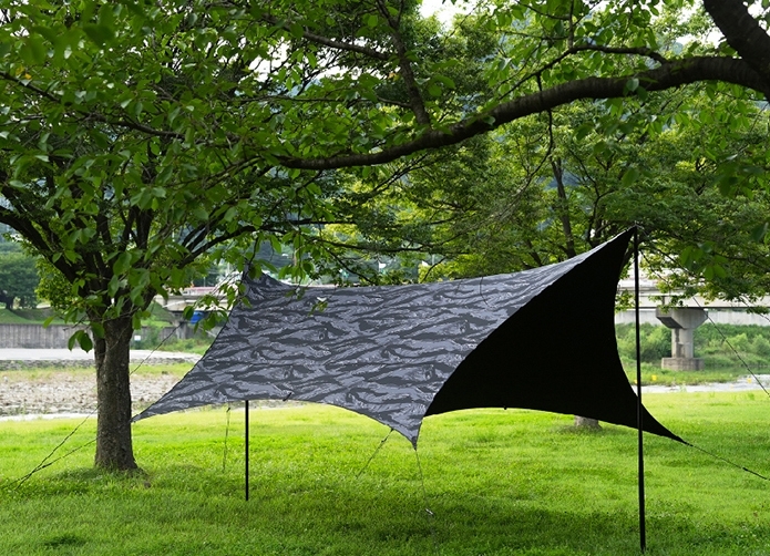 URBANOO  韓國 URBAN FOREST 防焰碟型天幕 5.3X 5m 棕 黑 灰 白／圖 6