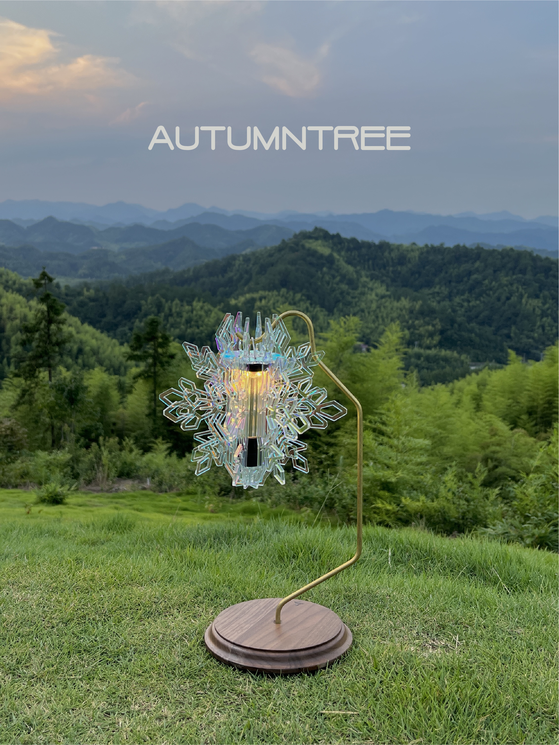 URBANOO  韓國車庫嚴選  AUTUMNTREE 秋樹  黑胡桃 x 黃銅 雕花 燈座／圖 4
