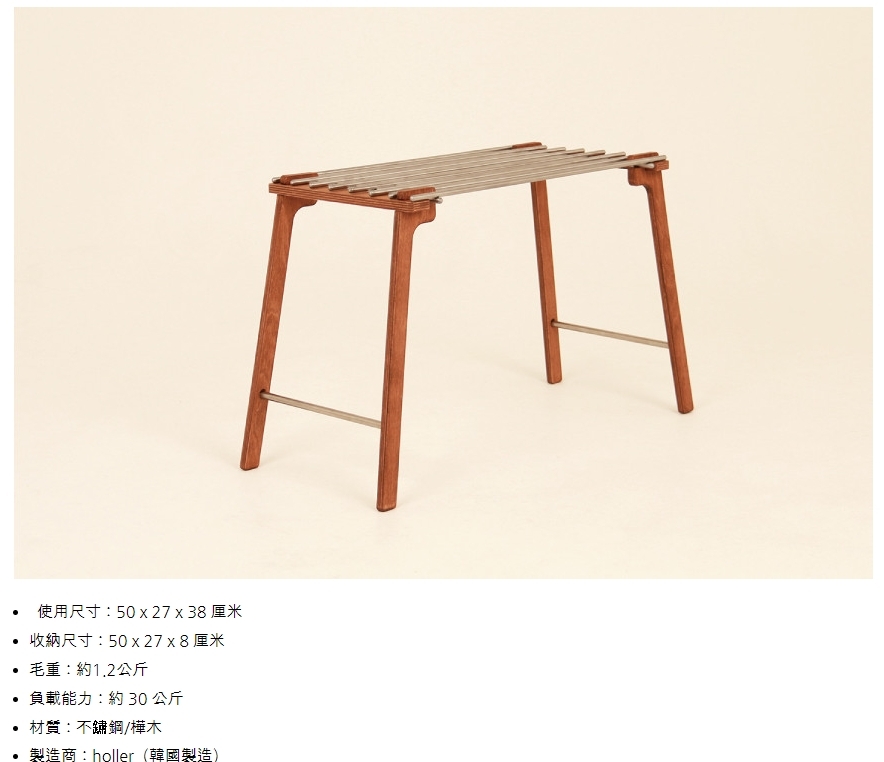 URBANOO選物 韓國  holler  V2 不鏽鋼邊桌 迷你木架／圖 6