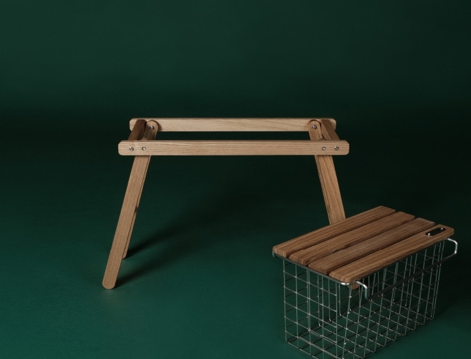 URBANOO 韓國選物 KUNST BAUM  單籃子 瀝水架 實木桌／圖 6