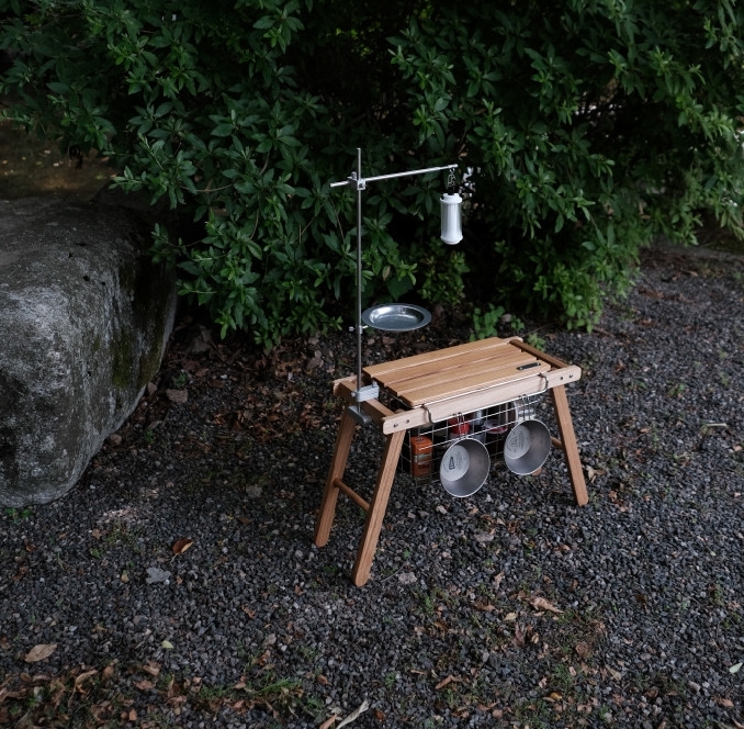 URBANOO 韓國選物 KUNST BAUM  單籃子 瀝水架 實木桌／圖 2