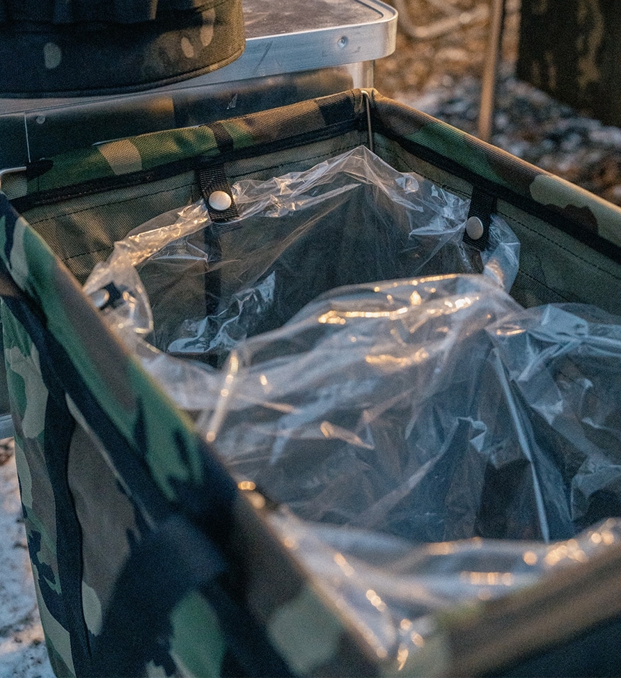 URBANOO 選物代購  The Earth CORDURA  迷彩 黑 卡其 軍綠 垃圾桶 收納袋／圖 5
