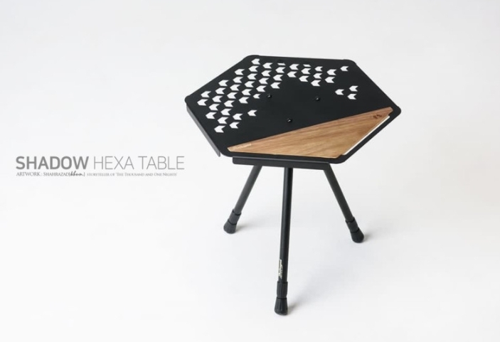 URBANOO 韓國選物 Shahrazad Hexa Table 原木 X 鐵 小邊桌