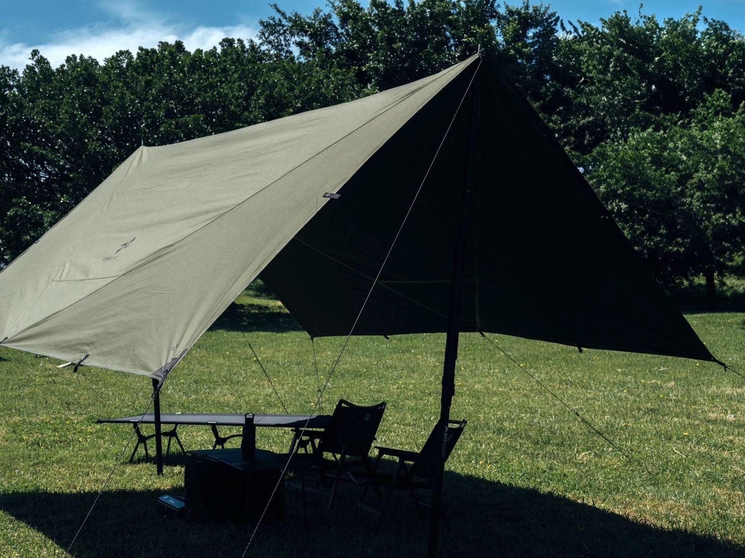 URBANOO 日本 VENTLAX DIMENSION44 TARP TC 4m × 4m 高撥水 難燃加工 天幕／圖 2
