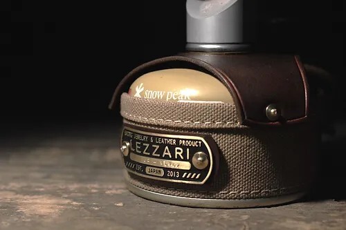 URBANOO 日本 lezzari F-2 OD缶 瓦斯罐套 帆布 x 皮革 x 黃銅