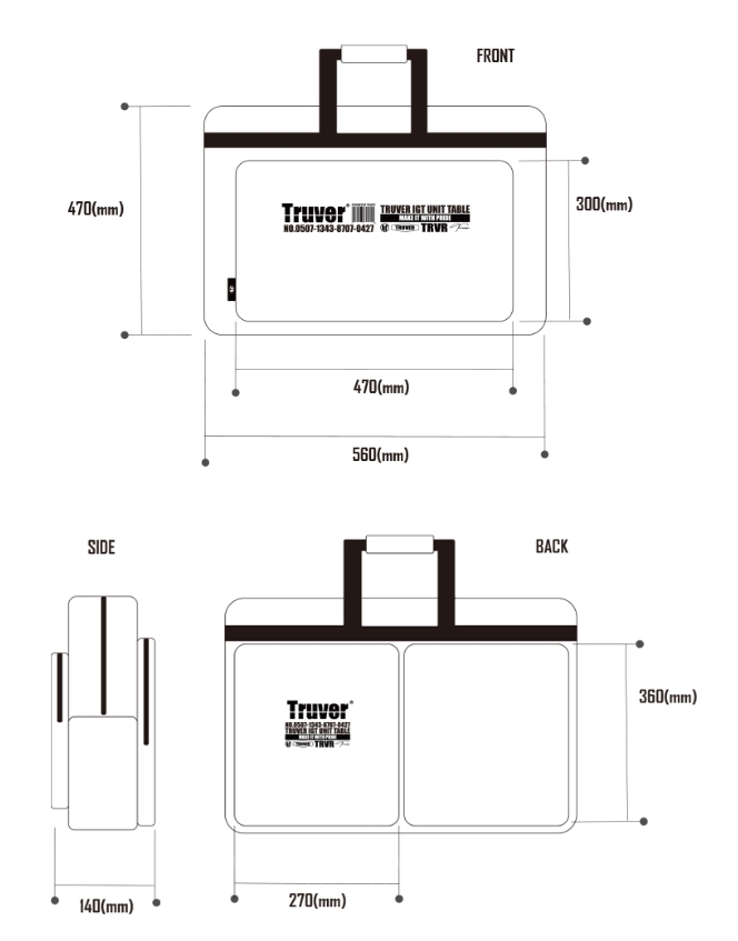 URBANOO 韓國車庫 truver  品牌  IGT 3單元桌 可摺疊收納 沙色 綠色／圖 13