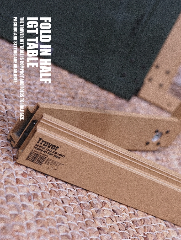 URBANOO 韓國車庫 truver  品牌  IGT 3單元桌 可摺疊收納 沙色 綠色／圖 11