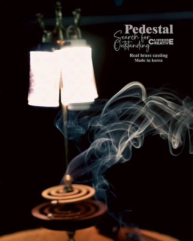 URBANOO 韓國 A.SOME CREATIVE 工業  黃銅 蚊香 胡桃木 燈座 38燈座／圖 6