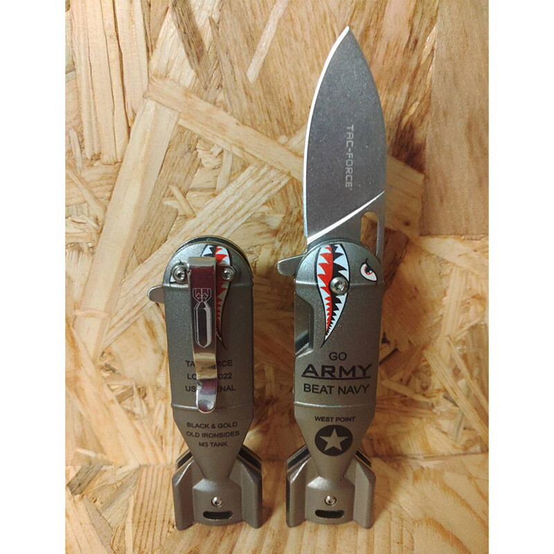 URBANOO 日本代購 TAC FORCE  Shark Bomb Knife 鯊魚炸彈 小刀／圖 5