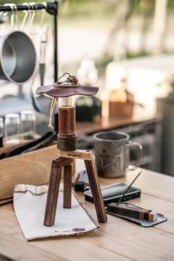 URBANOO 韓國選物 leave wood 木作  multi tripod 燈座 小燈座／圖 4