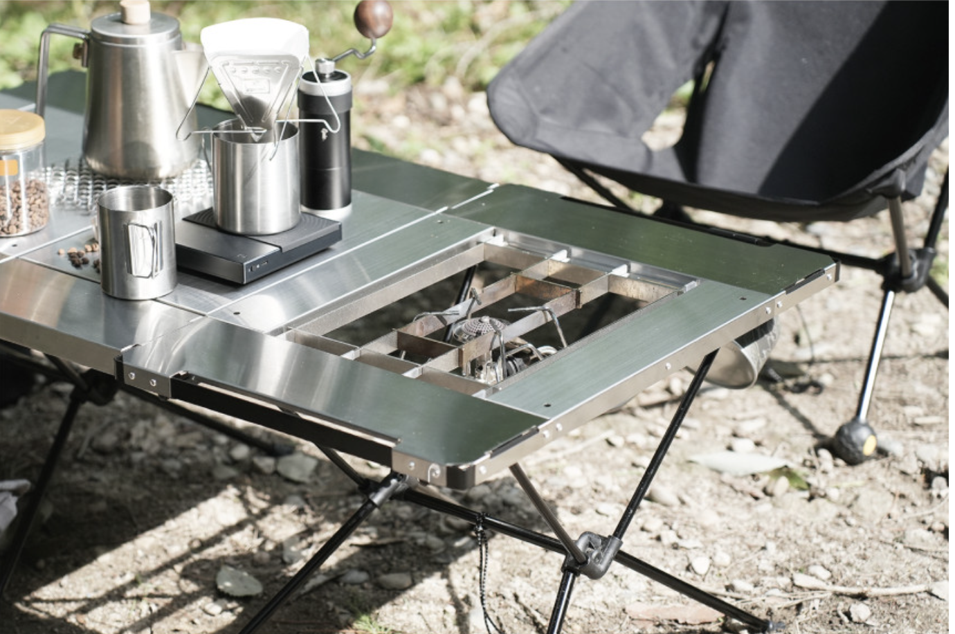 URBANOO 韓國選物 車庫品牌  Helinox 腳架 一單位 IGT  桌板 銀 一體成型／圖 6