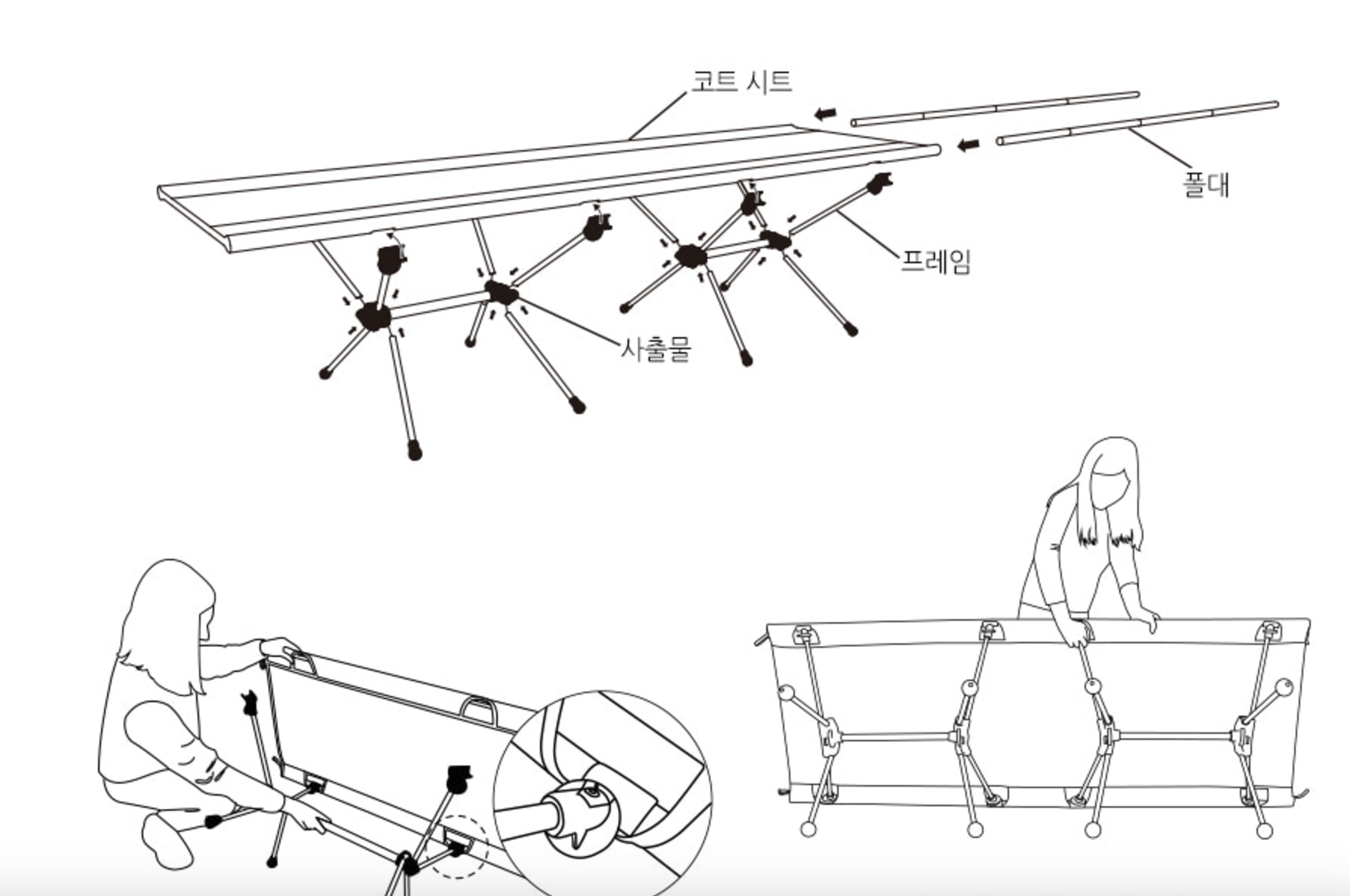 URBANOO 韓國選物 monterra CVT2 COT 行軍床 四腳特別款／圖 3